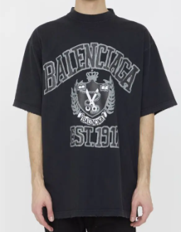 Balenciaga Est. 1917 Crown Graffiti T-Shirt Black