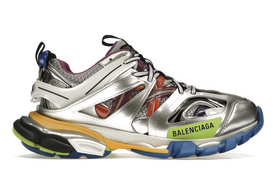 Balenciaga Track Leather Free White Silver Multi