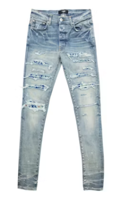 AMIRI Silk PJ Thrasher Jeans Blue