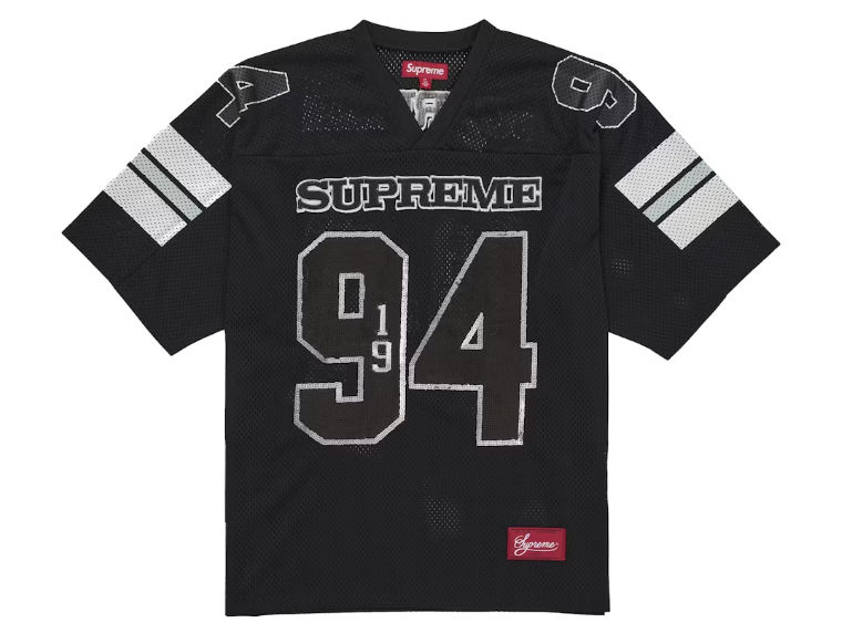 Supreme Sequin Football Jersey Black