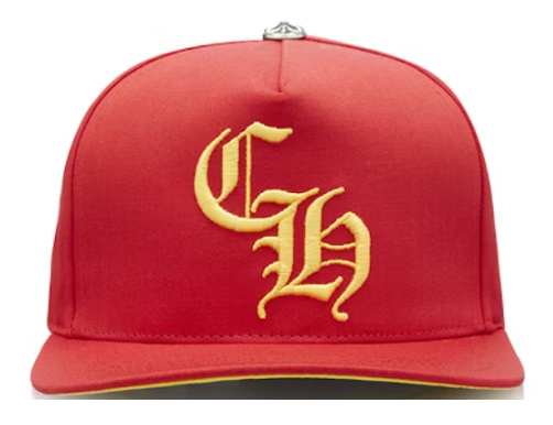 Chrome Hearts CH Silver Button Hat Red/Yellow