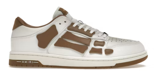 AMIRI Skel Top Low White Brown White