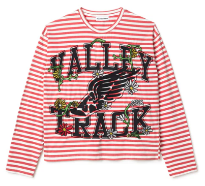 Vale Cherry Garden Longsleeve Red White