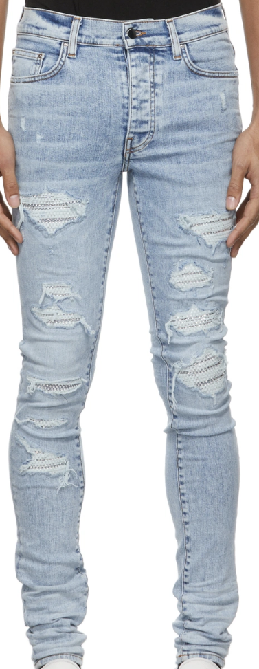 Amiri Swarovski Crystal Denim Jeans