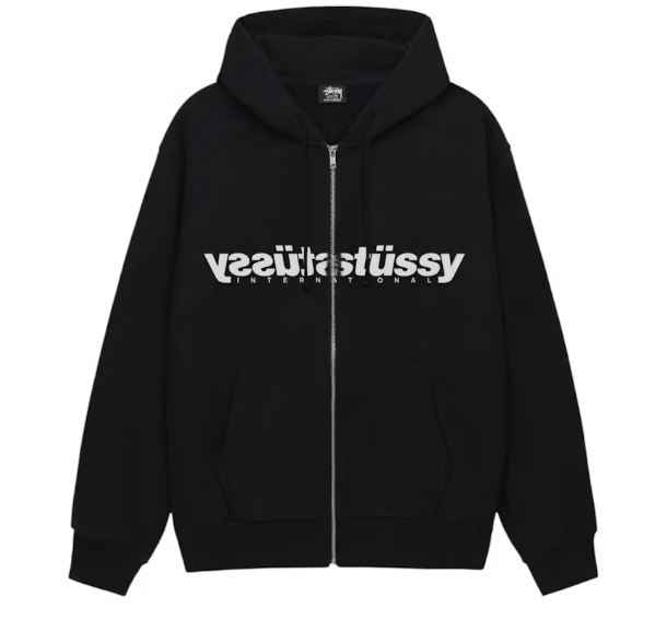 Stussy Mirror Zip Hoodie Black
