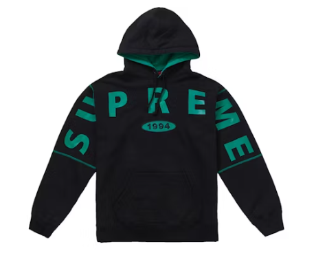 Supreme Spread Logo Hooded Sweatshirt Black