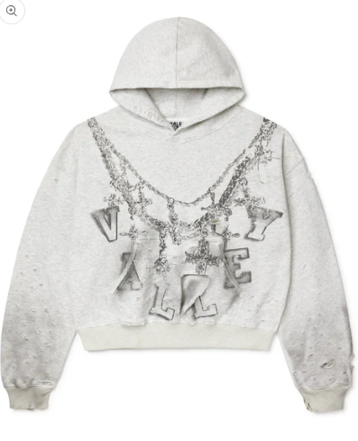 Vale Forever Big Chain Hoodie White
