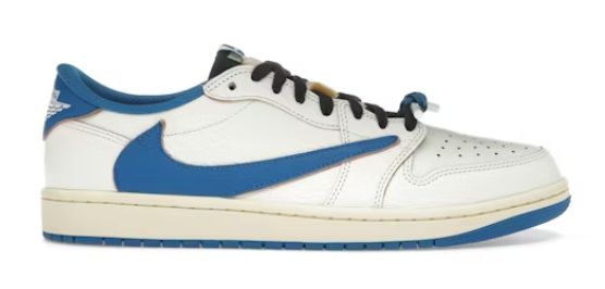 Jordan 1 Retro Low OG SP Fragment x Travis Scott Sail Military Blue