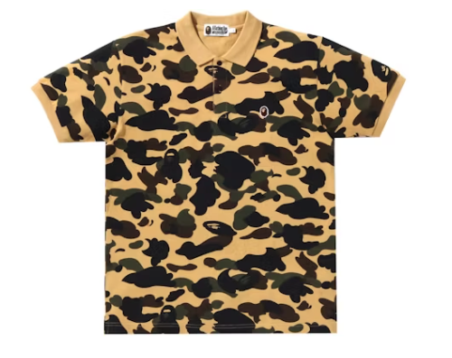 BAPE 1st Camo One Point Polo Yellow