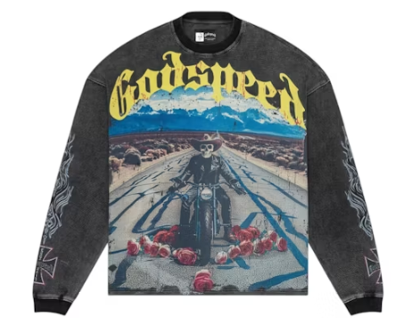 Godspeed Long Lonely Road L/S Thermal Tee Grey Wash