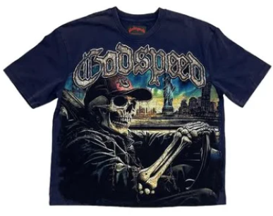 Godspeed Sightseeing Tee Navy Wash