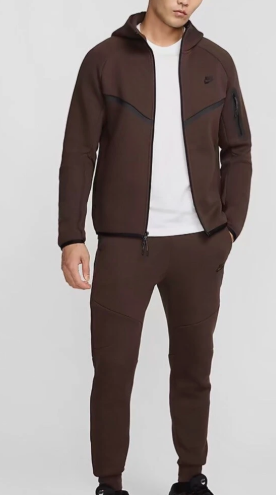 Nike Tech Fleece Windrunner Hoodie Jacket & Pants Baroque Brown