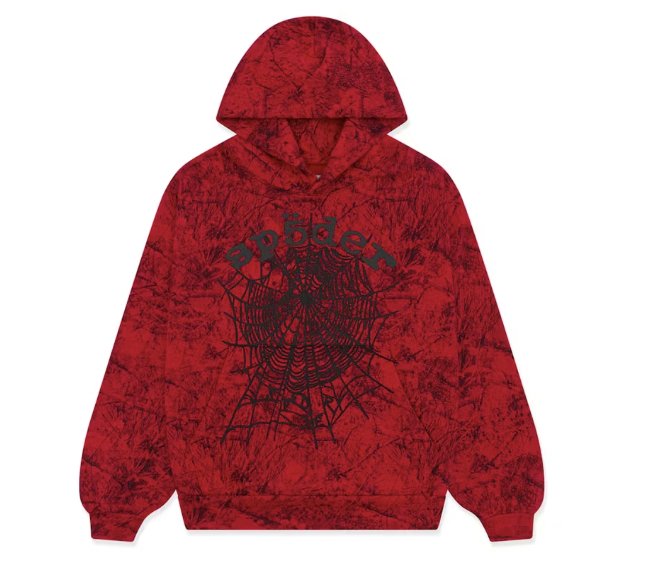 Sp5der OG Tree Camo Hoodie & Sweatpants Set Red