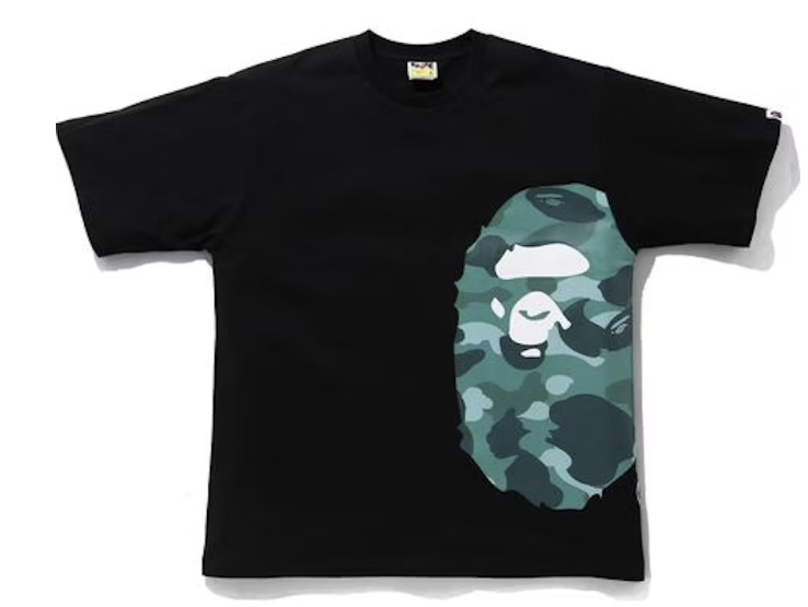 BAPE Color Camo Side Big Ape Head Relaxed Tee Black/Green
