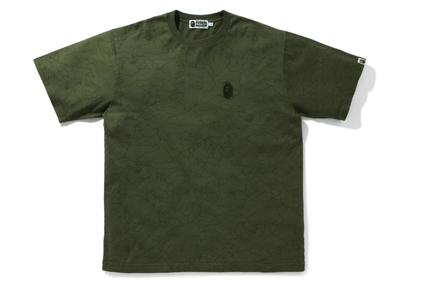 BAPE Line 1st Camo Washed Relaxed Fit Tee Black