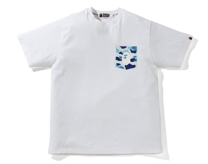 BAPE ABC Camo Pocket Tee White/Blue