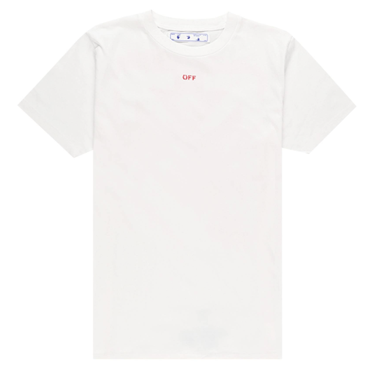 Off-White Stencil Short-Sleeve Slim Tee White/Red
