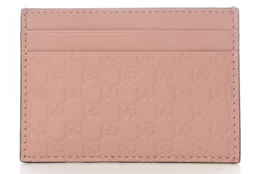 Gucci Card Case Microguccissima (5 Card Slot) Soft Pink
