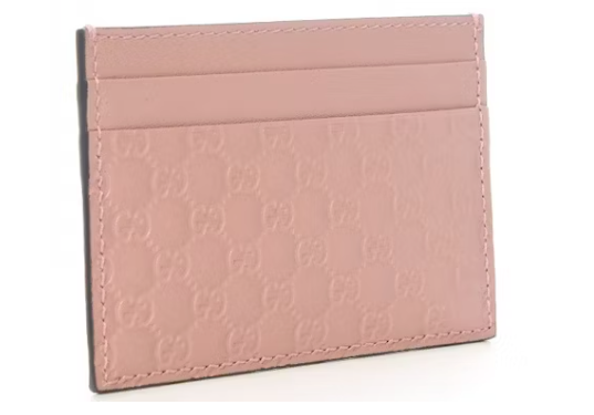 Gucci Card Case Microguccissima (5 Card Slot) Soft Pink