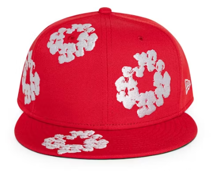 Denim Tears New Era Cotton Wreath 59/50 Cap Red