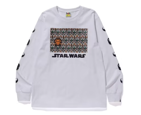 BAPE x Star Wars Republic L/S Tee White