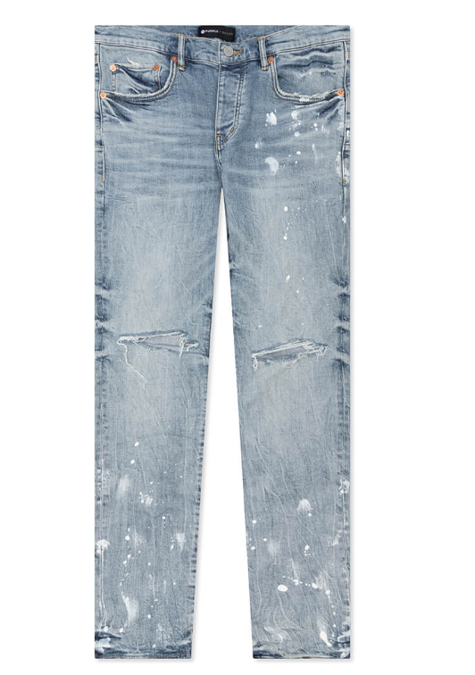 Purple Brand P001 Light Indigo Knee Slit