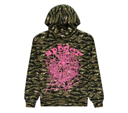 Sp5der OG Web V2 Tiger Camo Hoodie Tiger Camo