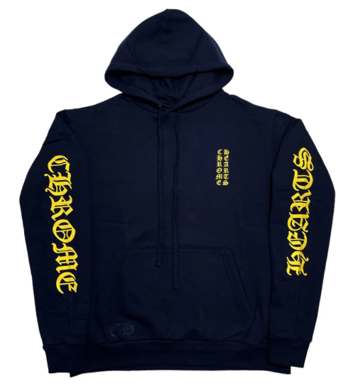Chrome Hearts Logo Hoodie Navy