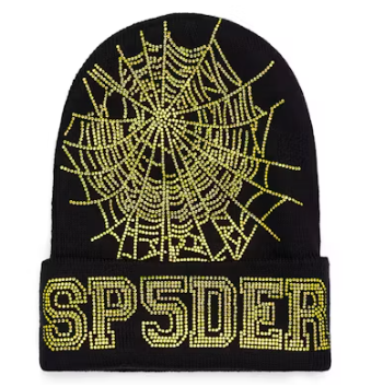 Sp5der Web Beanie Onyx Yellow
