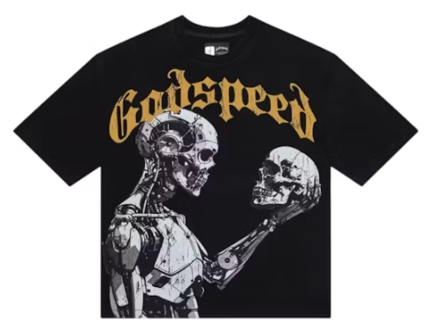 Godspeed Mankind vs AI III T-shirt Black/Yellow