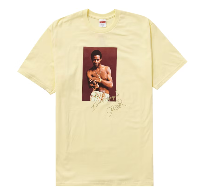 Supreme Al Green Tee Pale Yellow