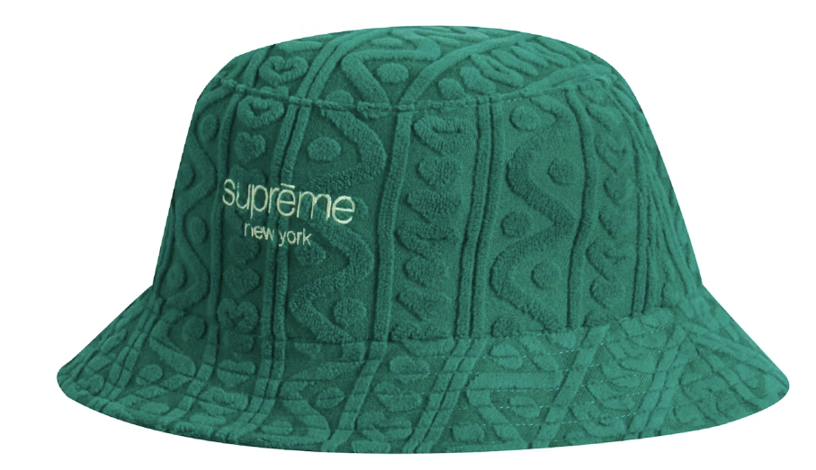 Supreme Terry Pattern Crusher Green