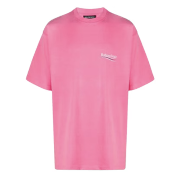 Balenciaga Political Campaign Logo T-shirt Light Pink