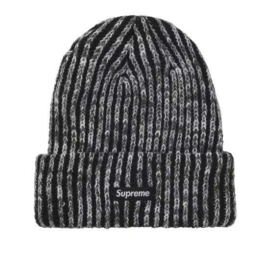 Supreme Rainbow Knit Loose Gauge Beanie (FW21) Black