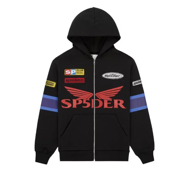 Sp5der GT Zip Hoodie Black