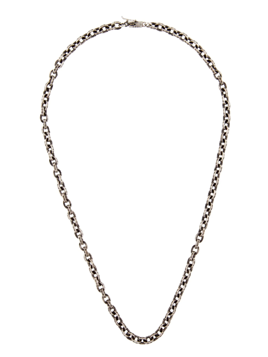 Chrome Hearts 18 Inch Paper Chain Necklace