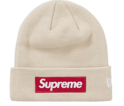 Supreme New Era Box Logo Beanie (FW24) Stone