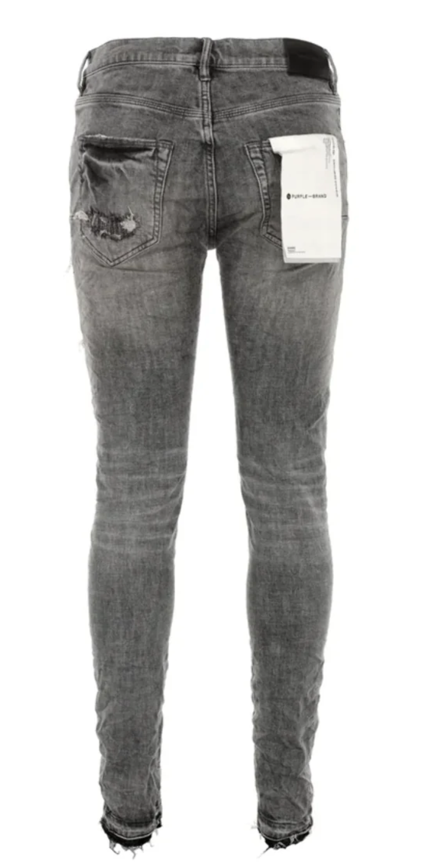 Purple Brand Stitch Patch Repair Jeans Grey