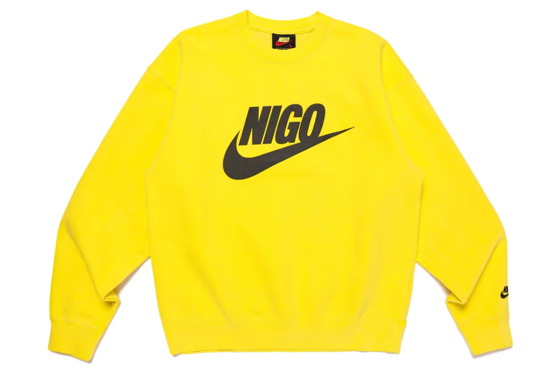 Nike x Nigo NRG Fleece Crew Sweatshirt Yellow