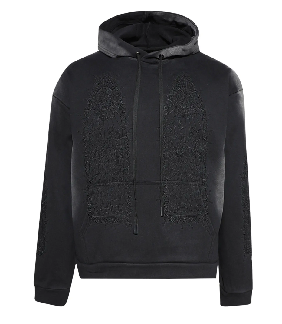 Who Decides War Thorned Hoodie Vintage Grey