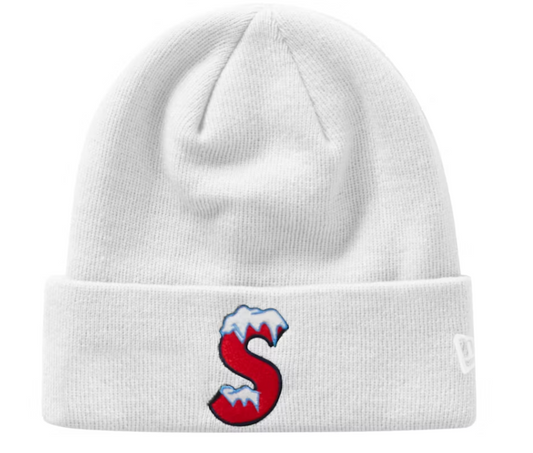 Supreme New Era S Logo Beanie (FW20) White