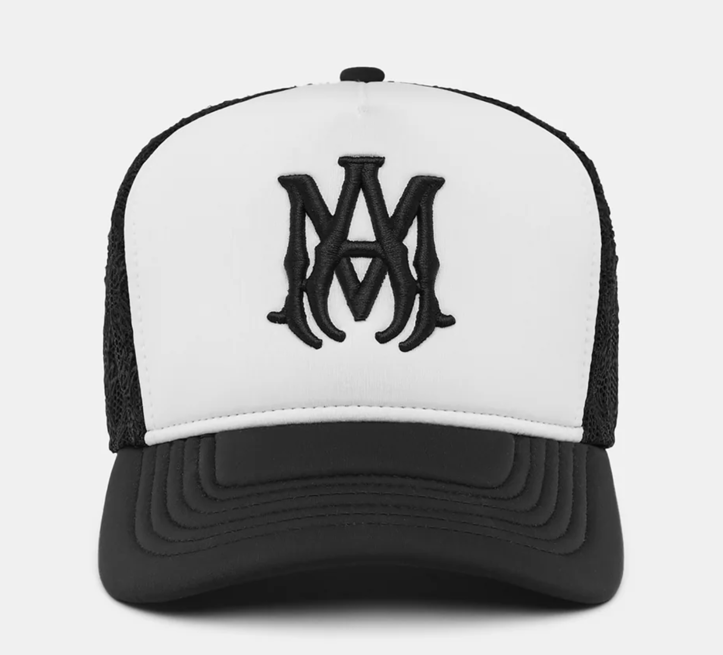 Amiri MA Two-Tone Trucker Hat Black White