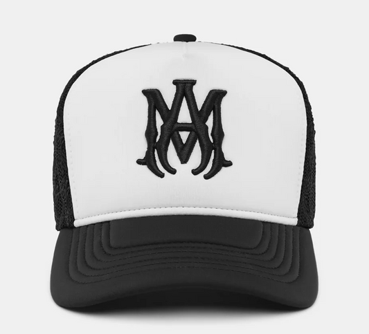 Amiri MA Two-Tone Trucker Hat Black White
