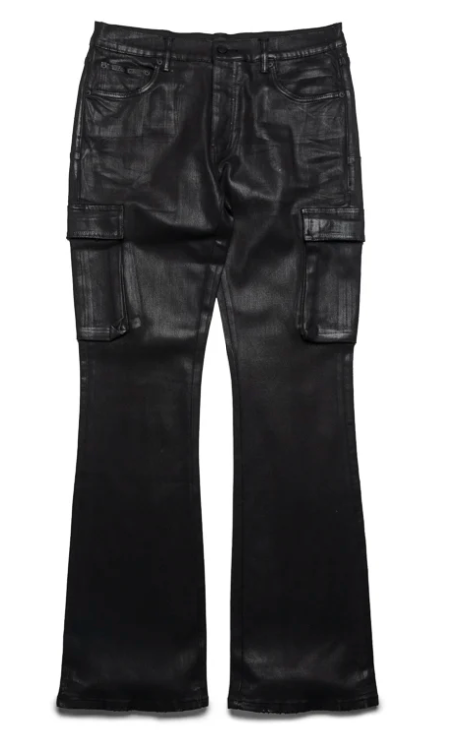 Purple Brand Wax Cargo Jeans Black
