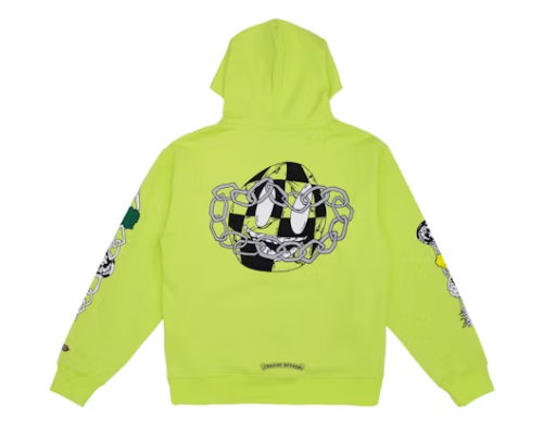 Chrome Hearts Matty Boy Link Hoodie Lime Green