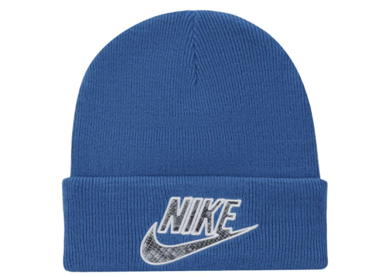 Supreme Nike Snakeskin Beanie Blue