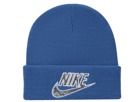 Supreme Nike Snakeskin Beanie Blue