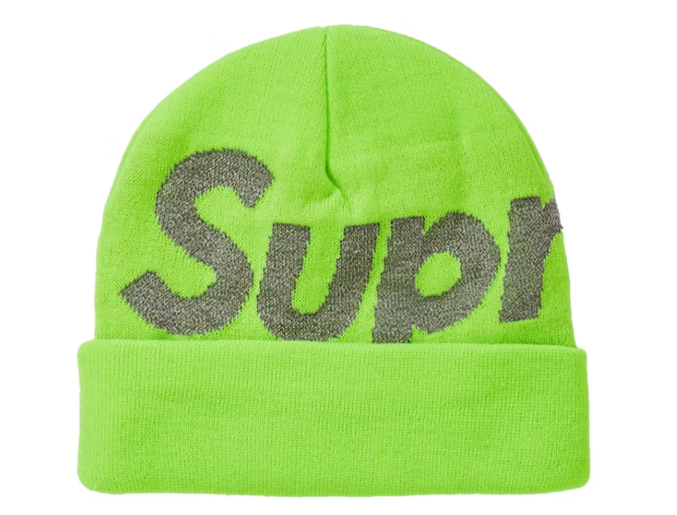 Supreme Big Logo Beanie (FW18) Bright Green