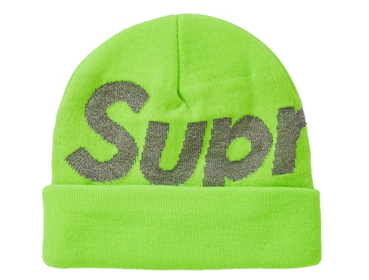 Supreme Big Logo Beanie (FW18) Bright Green