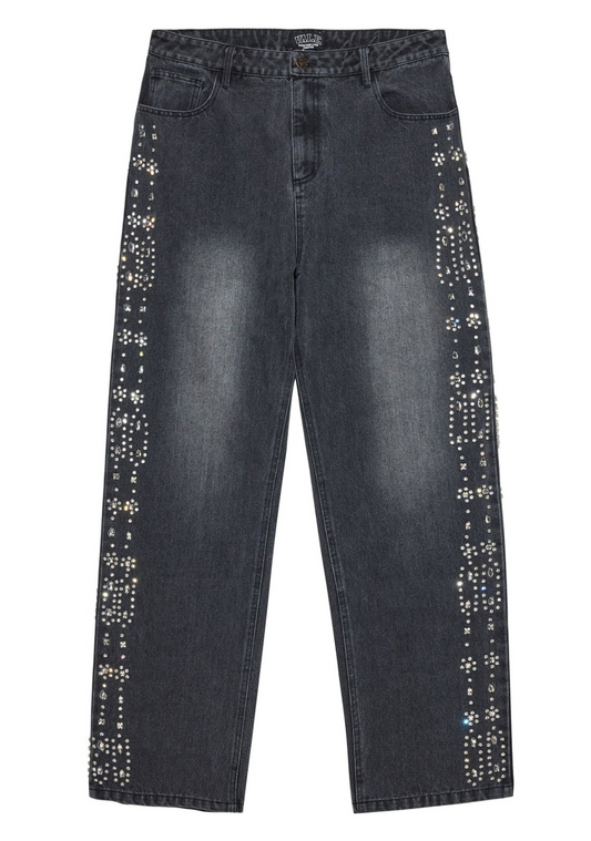 Vale Black Crystal Denim